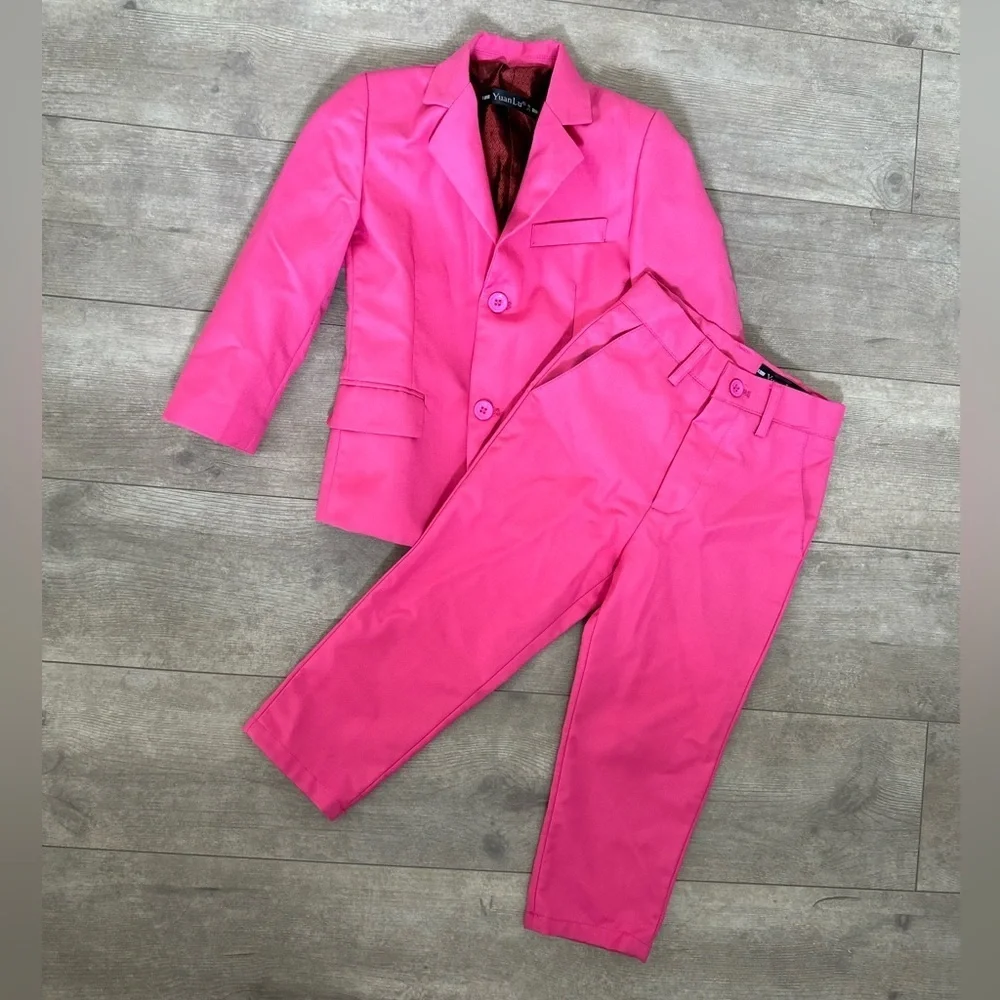 Boutique 3T Toddler Boy Formal Suit Jacket & Pants Set EUC - Picture 11 of 11
